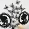 12Pcs - Halloween Wall Decor 3D Stereo Skull Butterfly Wall Decals